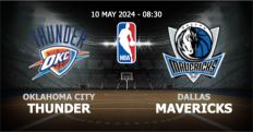 โรม่าทดลอง วิเคราะห์ NBA โอกลาโฮม่า ซิตี้ ธันเดอร์ vs ดัลลัส แมฟเวอริคส์ วันศุกร์ที่ 10 พฤษภาคม 2567