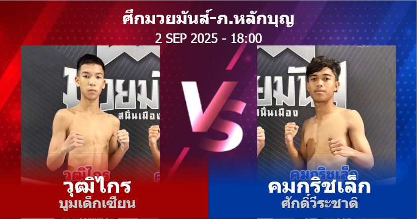 วิเคราะห์ มวย วุฒิไกร บูมเด็กเซียน vs คมกริชเล็ก ศักดิ์วีระชาติ วันอังคารที่ 02 กันยายน 2568