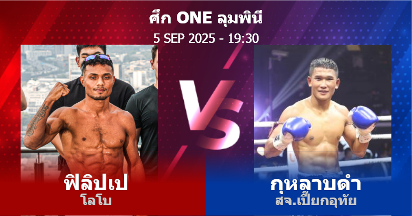 วิเคราะห์ มวย ฟิลิปเป โลโบ vs กุหลาบดำ สจ.เปี๊ยกอุทัย วันศุกร์ที่ 05 กันยายน 2568