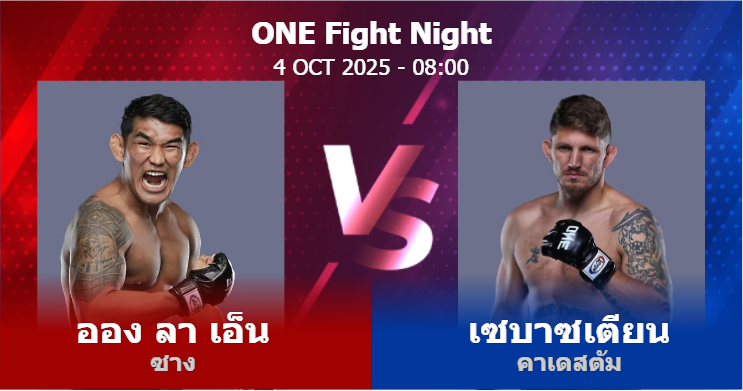 วิเคราะห์ มวย ออง ลา เอ็น ซาง vs เซบาซเตียน คาเดสตัม วันเสาร์ที่ 04 ตุลาคม 2568