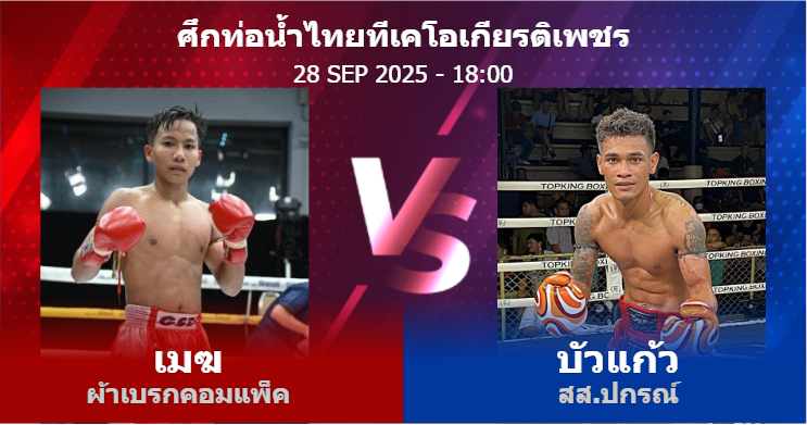 วิเคราะห์ มวย เมฆ ผ้าเบรกคอมแพ็ค vs บัวแก้ว สส.ปกรณ์ วันอาทิตย์ที่ 28 กันยายน 2568