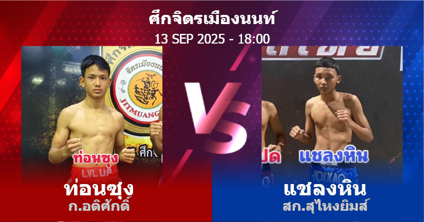วิเคราะห์ มวย ท่อนซุง ก.อดิศักดิ์ vs แชลงหิน สก.สุไหงยิมส์ วันเสาร์ที่ 13 กันยายน 2568