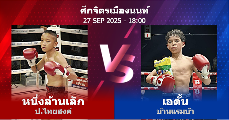 วิเคราะห์ มวย หนึ่งล้านเล็ก ป.ไทยสงค์ vs เอตั้น บ้านแรมบ้า วันเสาร์ที่ 27 กันยายน 2568