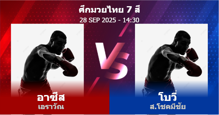 วิเคราะห์ มวย อาซีส เอราวัณ vs โบวี่ ส.โชคมีชัย วันอาทิตย์ที่ 28 กันยายน 2568