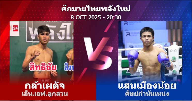 วิเคราะห์ มวย กล้าเผด็จ เอ็น.เอฟ.ลูกสวน vs แสนเมืองน้อย ศิษย์กำนันเหน่ง วันพุธที่ 08 ตุลาคม 2568