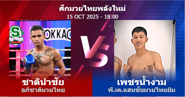 วิเคราะห์ มวย ชาตินำชัย อภิชาติมวยไทย vs เพชรน้ำงาม พี.เค.แสนชัยมวยไทยยิม วันพุธที่ 15 ตุลาคม 2568