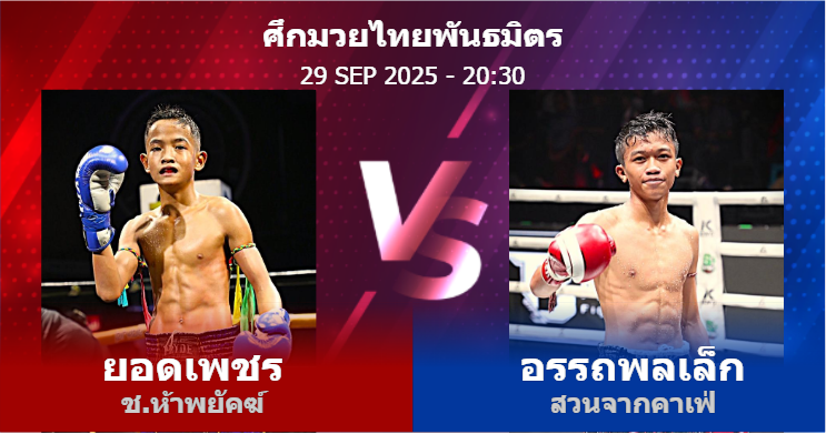 วิเคราะห์ มวย ยอดเพชร ช.ห้าพยัคฆ์ vs อรรถพลเล็ก สวนจากคาเฟ่ วันจันทร์ที่ 29 กันยายน 2568