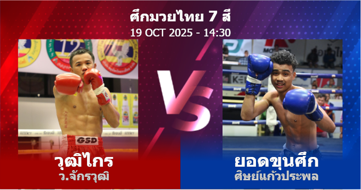 วิเคราะห์ มวย วุฒิไกร ว.จักรวุฒิ vs ยอดขุนศึก ศิษย์แก้วประพล วันอาทิตย์ที่ 19 ตุลาคม 2568