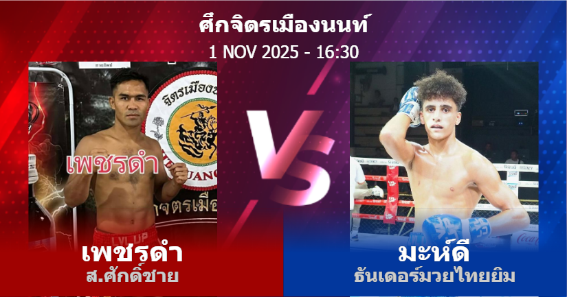 วิเคราะห์ มวย เพชรดำ ส.ศักดิ์ชาย vs มะห์ดี ธันเดอร์มวยไทยยิม วันเสาร์ที่ 01 พฤศจิกายน 2568