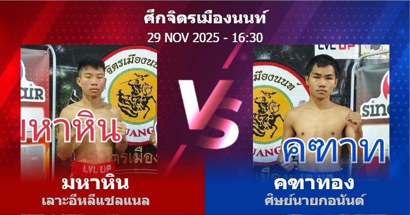 วิเคราะห์ มวย มหาหิน เลาะอีหลีแชลแนล vs คฑาทอง ศิษย์นายกอนันต์ วันเสาร์ที่ 29 พฤศจิกายน 2568