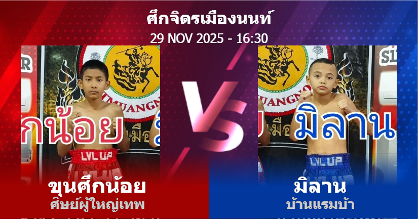 วิเคราะห์ มวย ขุนศึกน้อย ศิษย์ผู้ใหญ่เทพ vs มิลาน บ้านแรมบ้า วันเสาร์ที่ 29 พฤศจิกายน 2568