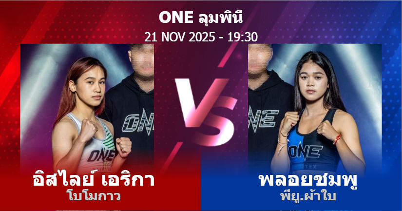 วิเคราะห์ มวย อิสไลย์ เอริกา โบโมกาว vs พลอยชมพู พียู.ผ้าใบ วันศุกร์ที่ 21 พฤศจิกายน 2568