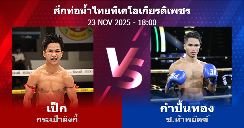 วิเคราะห์ มวย เป็ก กระเป๋าลิงกี้ vs กำปั้นทอง ช.ห้าพยัคฆ์ วันอาทิตย์ที่ 23 พฤศจิกายน 2568