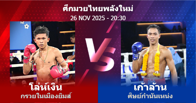 วิเคราะห์ มวย โล่ห์เงิน กรวยในเมืองยิมส์ vs เก้าล้าน ศิษย์กำนันเหน่ง วันพุธที่ 26 พฤศจิกายน 2568