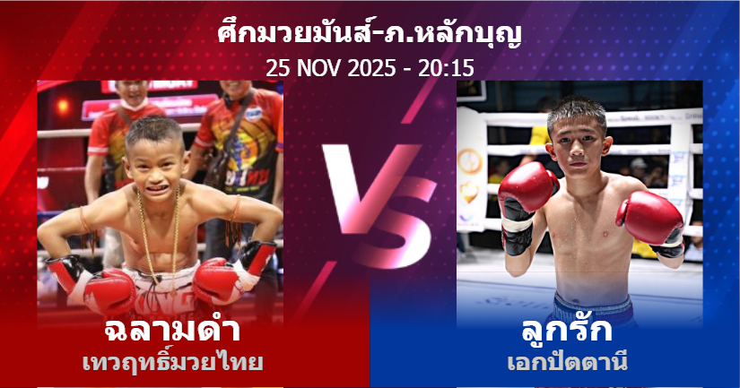 วิเคราะห์ มวย ฉลามดำ เทวฤทธิ์มวยไทย vs ลูกรัก เอกปัตตานี วันอังคารที่ 25 พฤศจิกายน 2568