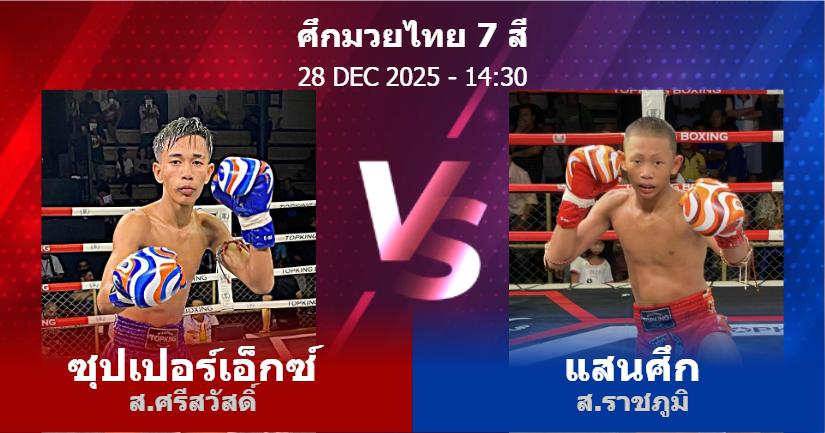 วิเคราะห์ มวย ซุปเปอร์เอ็กซ์ ส.ศรีสวัสดิ์ vs แสนศึก ส.ราชภูมิ วันอาทิตย์ที่ 28 ธันวาคม 2568