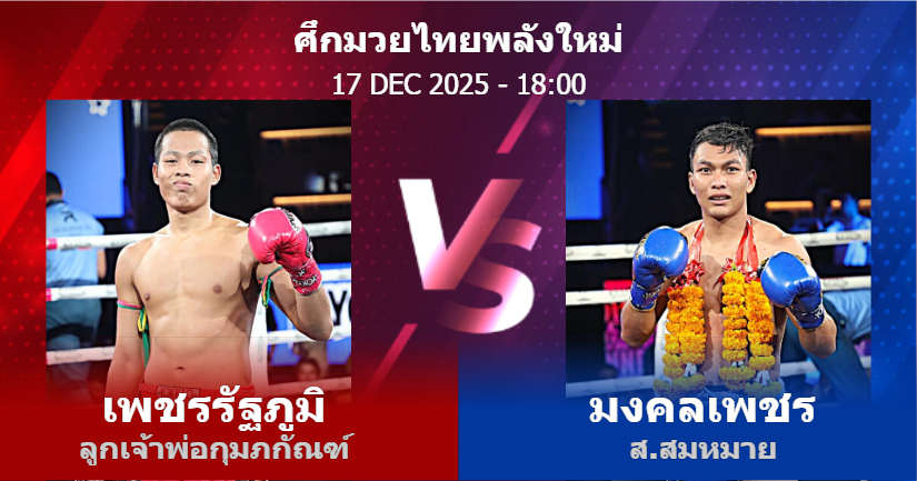 วิเคราะห์ มวย เพชรรัฐภูมิ ลูกเจ้าพ่อกุมภกัณฑ์ vs มงคลเพชร ส.สมหมาย วันพุธที่ 17 ธันวาคม 2568