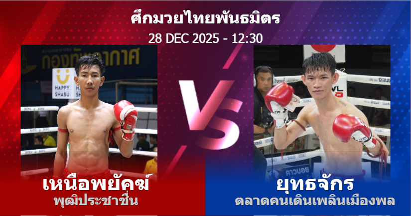 วิเคราะห์ มวย เหนือพยัคฆ์ พุฒิประชาชื่น vs ยุทธจักร ตลาดคนเดินเพลินเมืองพล วันอาทิตย์ที่ 28 ธันวาคม 2568