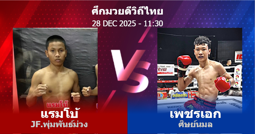 วิเคราะห์ มวย แรมโบ้ JF.พุ่มพันธ์ม่วง vs เพชรเอก ศิษย์นมล วันอาทิตย์ที่ 28 ธันวาคม 2568